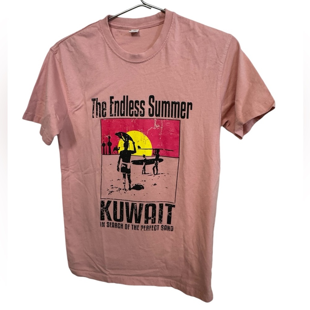 The Endless Summer KUWAIT Pink Soft Cotton Men’s S T-Shirt MINTY INDIE